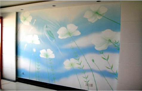 宜城画墙绘怎么画好白云的蓬松感？