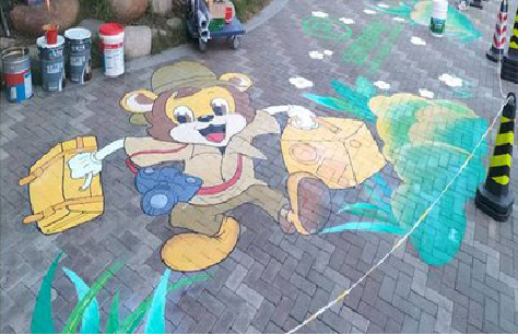 宜城夏季画地面彩绘会遇到的问题