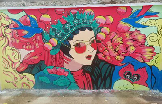 宜城墙体彩绘-网红墙