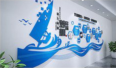宜城海浪主题文化墙如何设计？