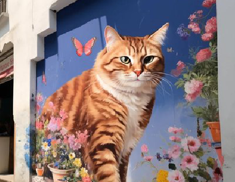 宜城自己绘制有个性的手绘墙