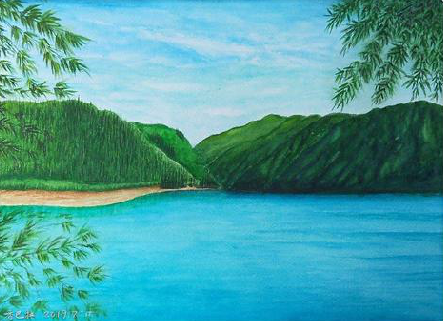 宜城在墙绘中，如何绘画绿水青山？